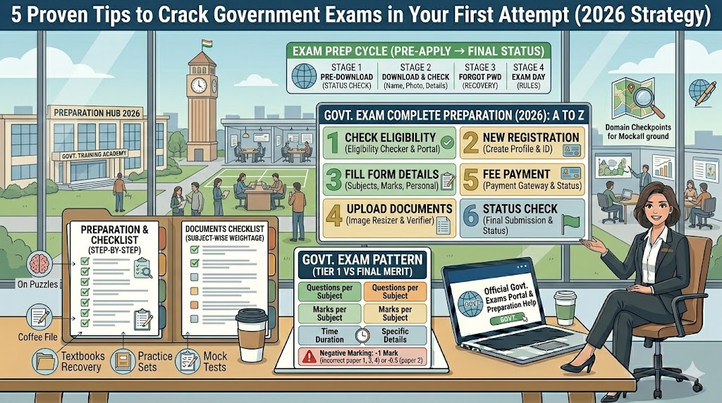 5 Proven Tips to Crack Government Exams in Your First Attempt (2026 Strategy)
