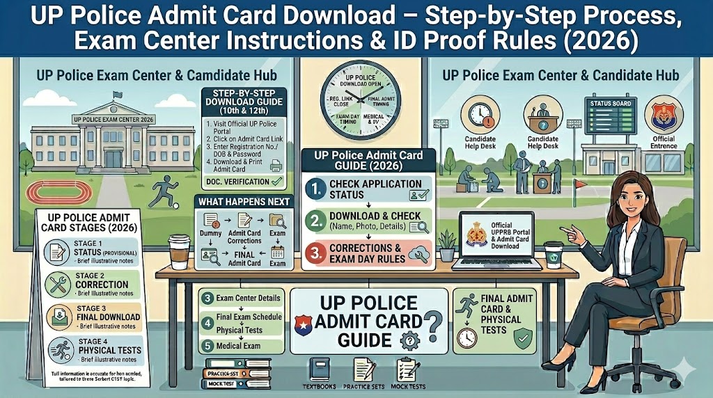 UP Police Admit Card Download – Step-by-Step Process, Exam Center Instructions & ID Proof Rules (2026)