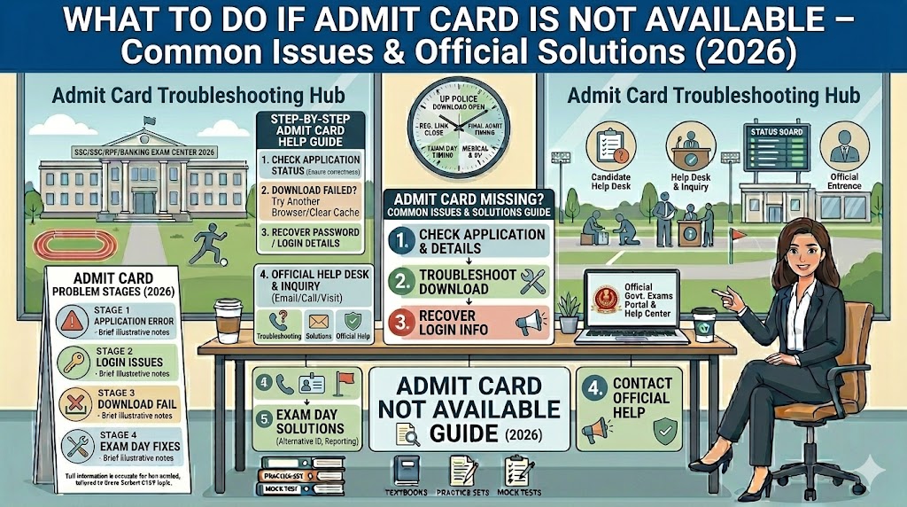 What to Do If Admit Card Is Not Available – Common Issues & Official Solutions (2026)