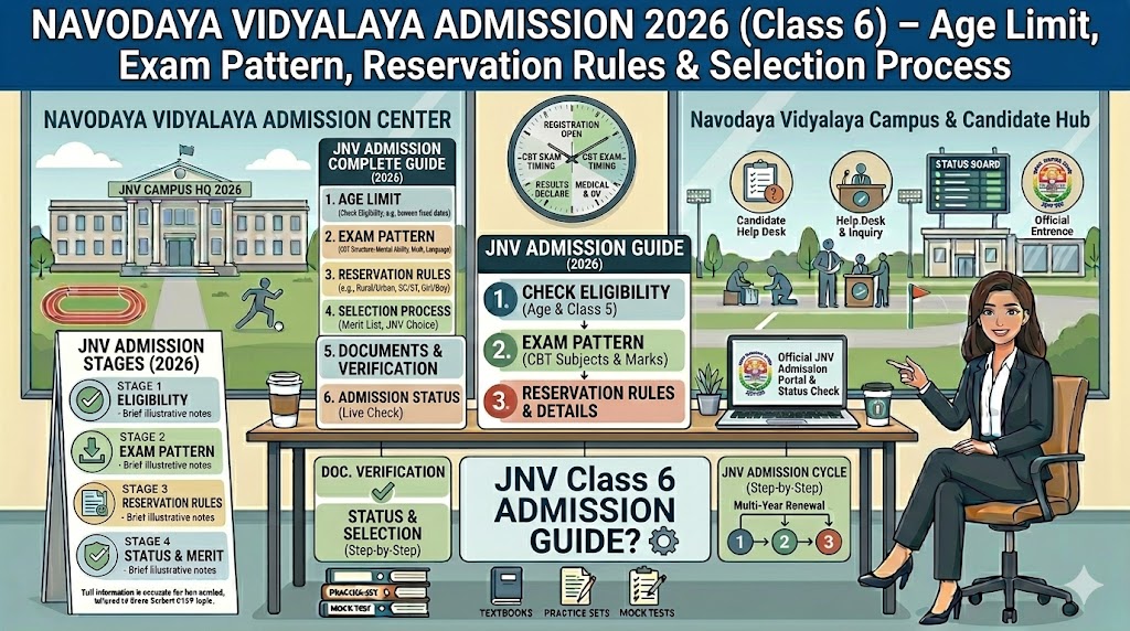 Navodaya Vidyalaya Admission 2026 (Class 6) – Age Limit, Exam Pattern, Reservation Rules & Selection Process