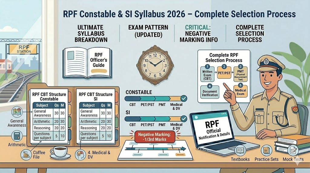 RPF Constable & SI Syllabus 2026 – Section-wise Weightage, Complete Topics & Selection Process